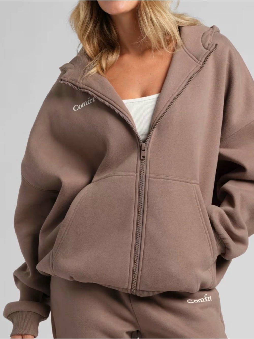 Comfrt Cloud Zip Hoodie Caramel